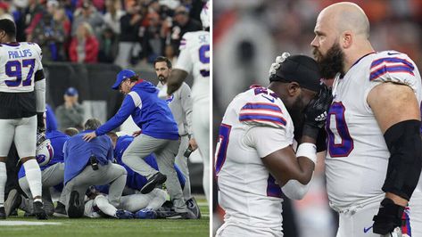 Buffalo Bills Player Damar Hamlin Collapses After His Heart Failed on the Field During Nationally Broadcasted NFL Game